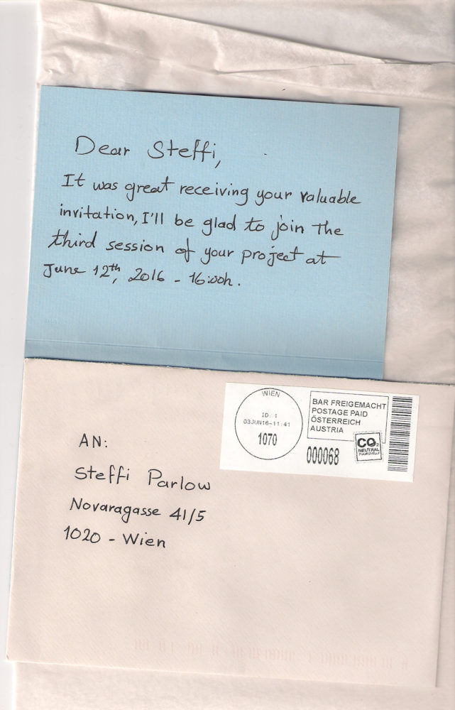 Steffi_Parlow_KLEINER AUFWAND GROßE WIRKUNG, 2016, Brief eines Gastes, 7 von 16