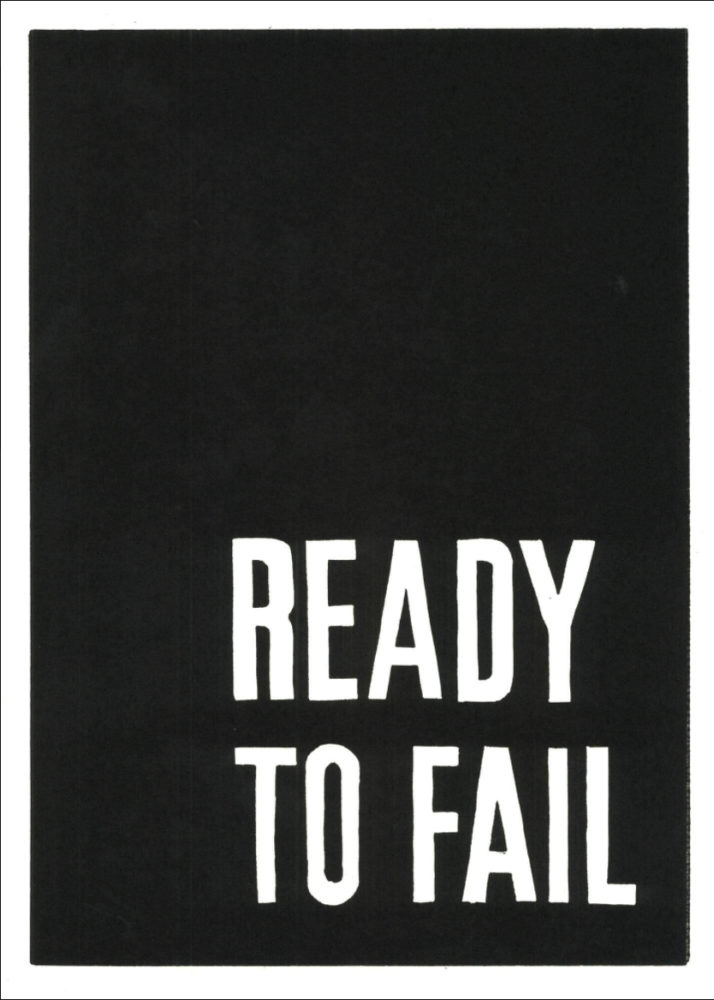 AVE magazine, Ready to fail, 2018, Linoldruck, 1 von 2