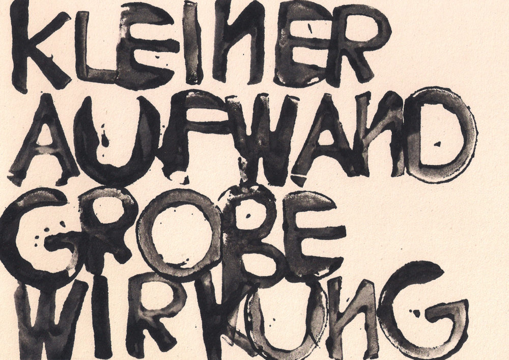 Steffi_Parlow_LITTLE EFFORT BIG IMPACT, 2016, invitation card no. 1 (edition), 1 of 16